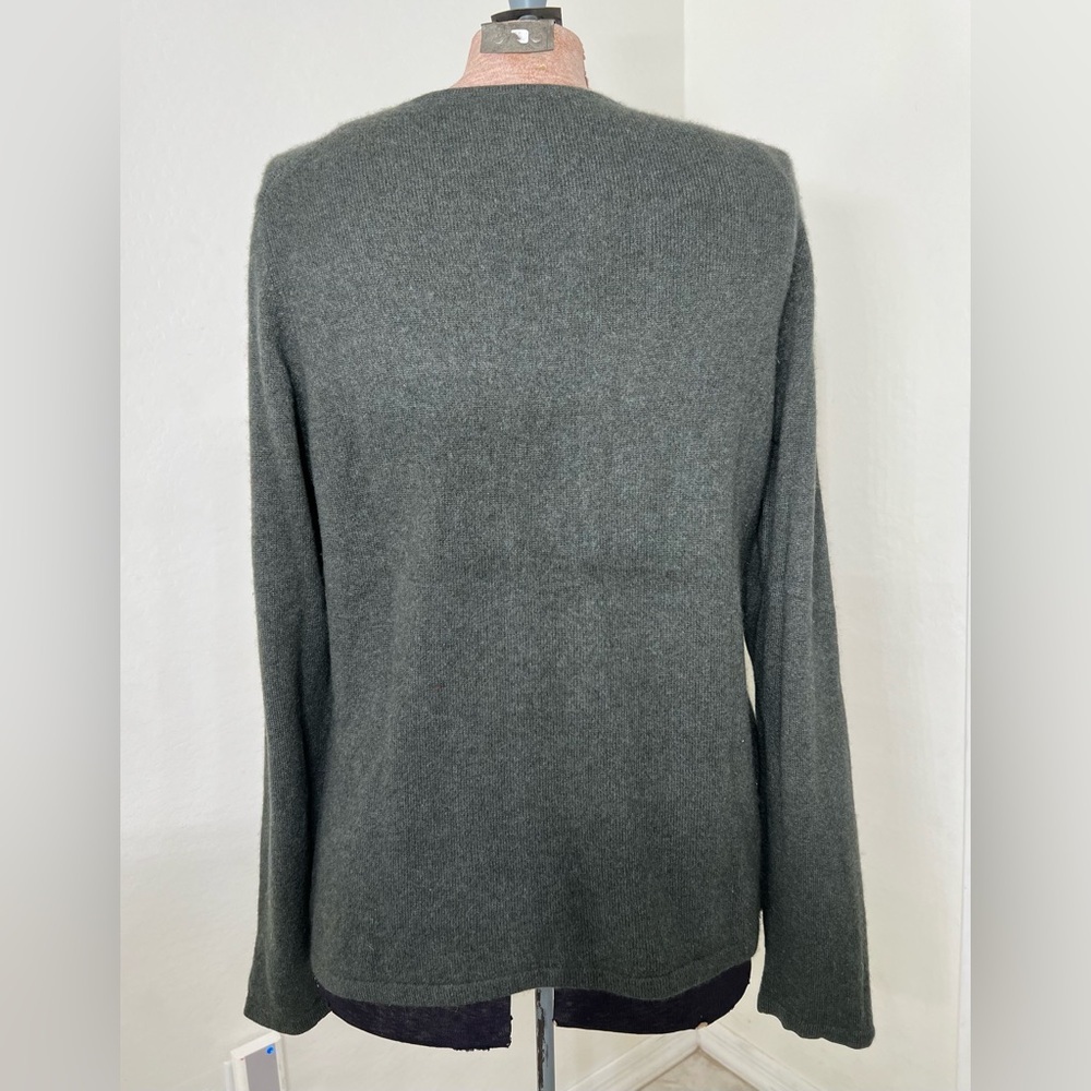 Charter Club Women's Dark Gray Crew Neck Sweater - Picture 2 of 8